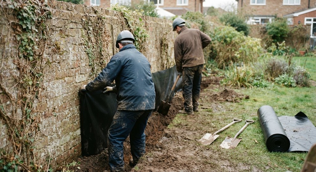 Knotweed root barrier in Warrington